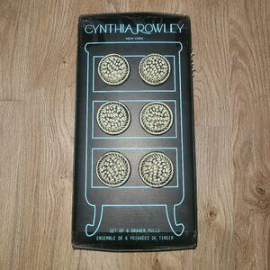 New Cynthia Rowley Drawer Pulls Whitewashed Bronze 6 Knobs